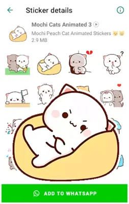 Mochi Cat Animated Stickers android App screenshot 5