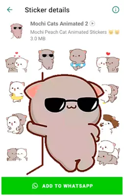 Mochi Cat Animated Stickers android App screenshot 6